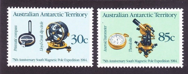 Australian Antarctic AAT L57-58 MNH 1984 So Magnetic Pole Expedition 75th Anniv