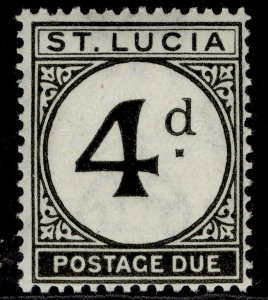 ST. LUCIA GV SG D5, 4d black, NH MINT. Cat £13.