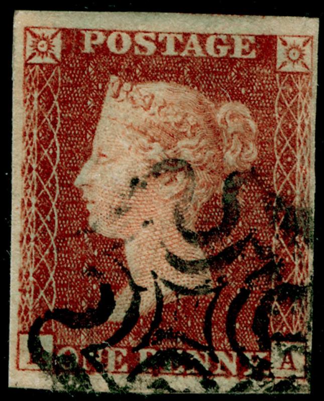 SG10, 1d deep red-brown PLATE 17, FINE USED. BLACK MX. Cat £80.