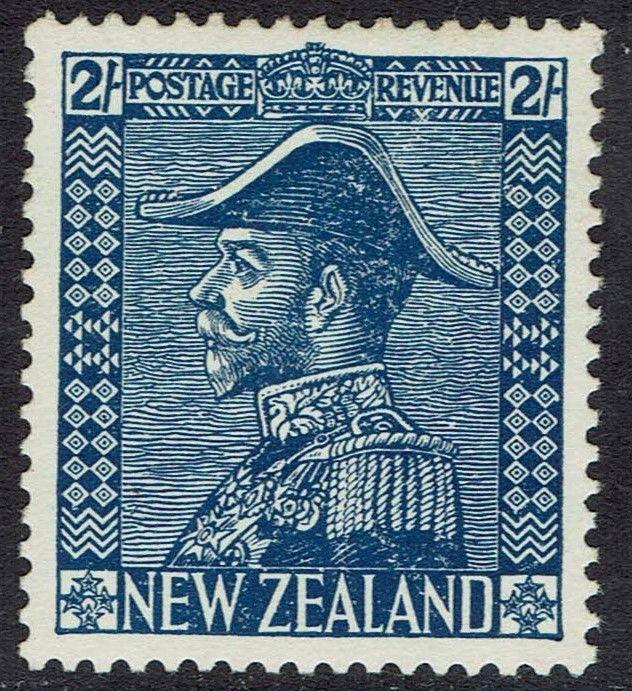 NEW ZEALAND 1926 KGV ADMIRAL 2/- WMK UPRIGHT 