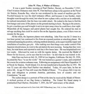 JOHN W. FINN MEDAL OF HONOR WINNER PEARL HARBOR - Doris Gold
