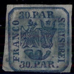 ROMANIA #14, 30pa blue, used, VF, Scott $115.00