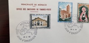 Monaco,  1968 First Day Covers - 12 Unaddressed