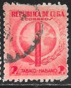 Cuba 357: 2c Cigar and Globe, used, F-VF