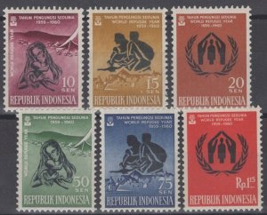 ZAYIX Indonesia 488-493 MH World Refugee Year  070122S45M