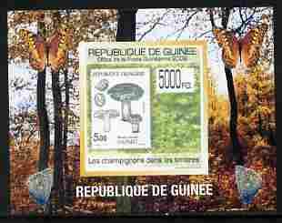 Guinea - Conakry 2009 Fungi on Stamps #5 individual imper...