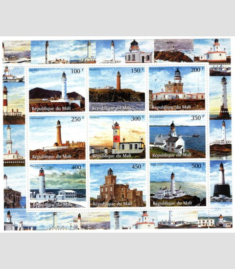 Lighthouses Sheet Perforated Mint (NH)