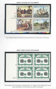 U.S. #MINT BLOCK SETS/MIXED CONDITION 