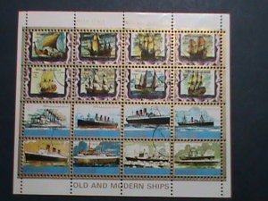 AJMAN STATE- ANCIENT  AND MODERN SHIPS CTO MINI SHEET VERY FINE