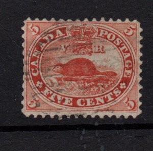 Canada 1859 5C Red SG31 Good Used WS36751