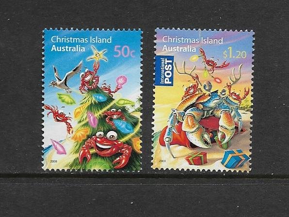 CHRISTMAS ISLAND #475-6 CHRISTMAS 2008  MNH