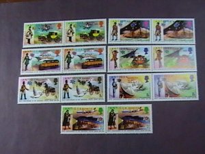 ANTIGUA/BARBUDA # 148-154-MINT NH-COMPLETE SET OF SE-TENANT PAIRS-UPU-1974