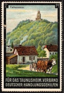 Vintage Germany Poster Stamp Taunusheim Association German Commercial Assistants