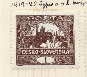 Czechoslovakia 1919-20 Early Issue Fine Mint Hinged 1h. NW-184250