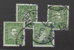 Denmark SC#164-167 Used F-VF SCV$28.00...Worth a Close Look!