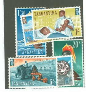 Tanganyika #51-56 Unused Single