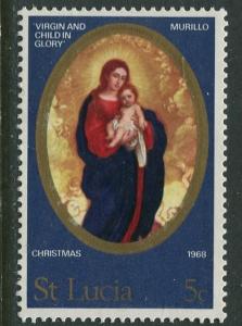 St. Lucia - Scott 237- Christmas -1968 - MNH -Single 5c Stamp