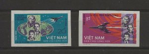 North Vietnam 1965 Three Man  Space Flight  IMPERFORATE set of 2 sg. N356-7  MNH