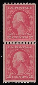 Scott #442 - $55.00 – F/VF-OG-NH – Vivid and fresh mint pair!