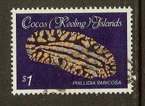 Cocos Islands, Scott #148; $1 Phillidia Varicosa, Used