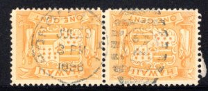 Hawaii #74, Honolulu 231.82 cancel dated July 29 1898, nearly complete strike