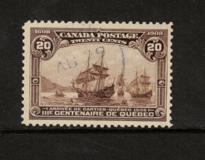 Canada #103 Very Fine Used With August 29 Verona ONT CDS Cancel