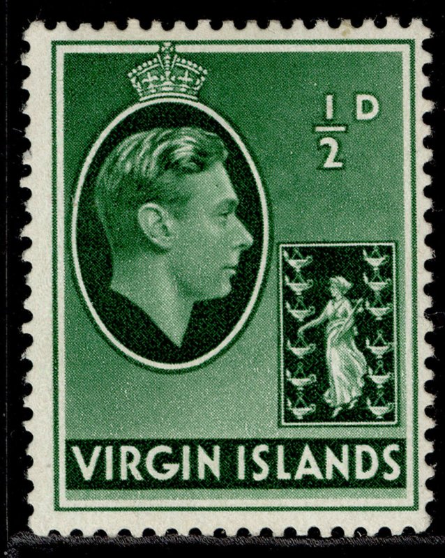 BRITISH VIRGIN ISLANDS GVI SG110a, ½d green, M MINT.
