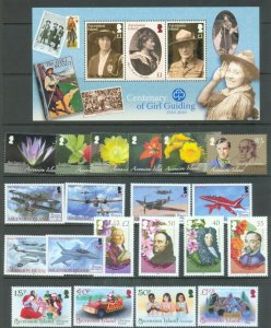 Ascension 2008-2010 six sets and 2 sheets STC 86.55 all MNH