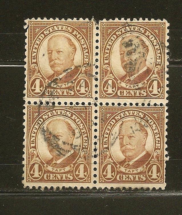 USA 687 Taft Block of 4 Used