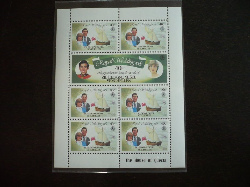 Stamps - Seychelles Zil Eloigne Sesel - Scott# 23-24 - Mint NH Souvenir Sheet