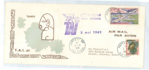 French Polynesia 192/C28 1st flight Tahiti to Honolulu May 3, 1961 #10 cover addressed