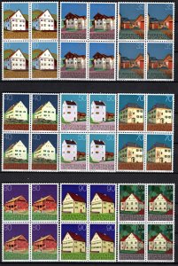 Liechtenstein Scott # 638 - 649, mint nh, b/4 each