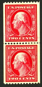 U.S. #386 MINT PAIR OG HR