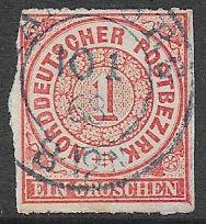 North German Confederation 4 Used - Numeral