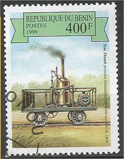 BENIN 1999, used 400fr, Steam Scott 1164