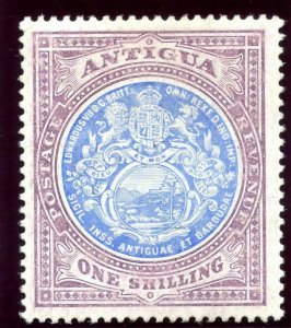Antigua 1908 KEVII 1s blue & dull purple MLH. SG 49. Sc 37.