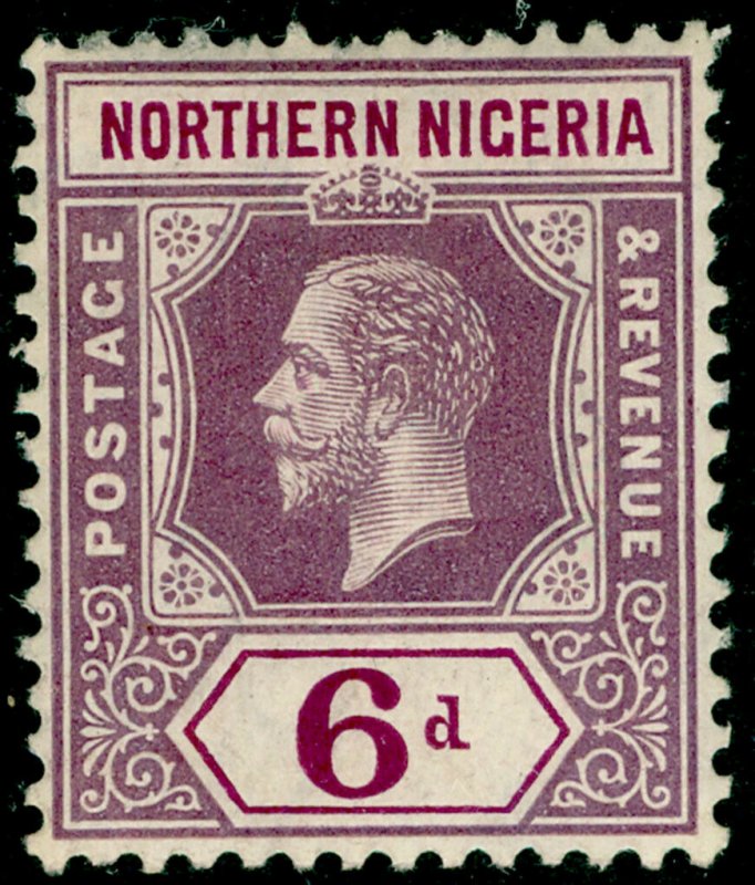 NORTHERN NIGERIA SG46, 6d dull & brt purple, LH MINT.