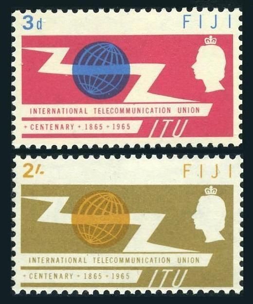 Fiji 211-212, MNH. Michel 183-184. ITU-100, 1965.