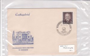 german democratic republic 1954 stamps cover ref 19219