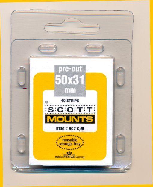 Prinz Scott Stamp Mounts Size 50 X 31 CLEAR Pack of 40