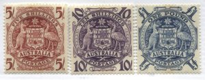 Australia 1949 high values to £1 mint o.g. hinged