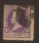 #221 Used fine 3c purple 1890-93 Issue