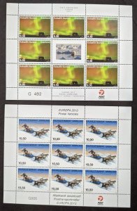 EDW1949SELL : GREENLAND 2011-2014 Set of Cplt Sheetlets of 9. VF MNH. Cat $225.
