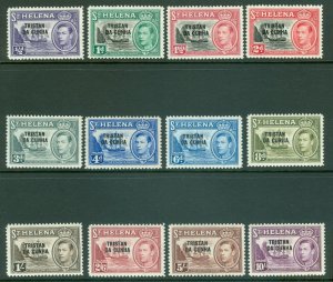 SG 1-12 Tristan Da Cunha 1952 Definitive set. Pristine unmounted mint CAT £140