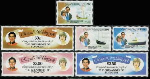 Saint Vincent Grenadines Scott 209-214 Mint never hinged.