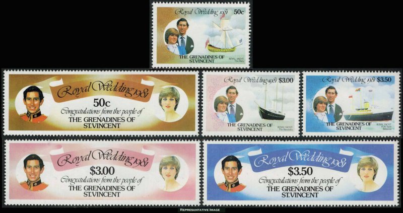 Saint Vincent Grenadines Scott 209-214 Mint never hinged.