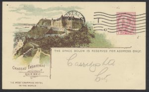 1912 CPR 38B View Card EdwardVII Chateau Frontenac Die 2 Montreal Freight Agent