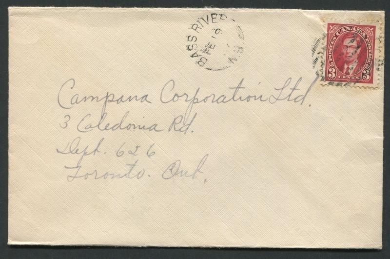 NEW BRUNSWICK SPLIT RING TOWN CANCEL COVER BASS RIVER