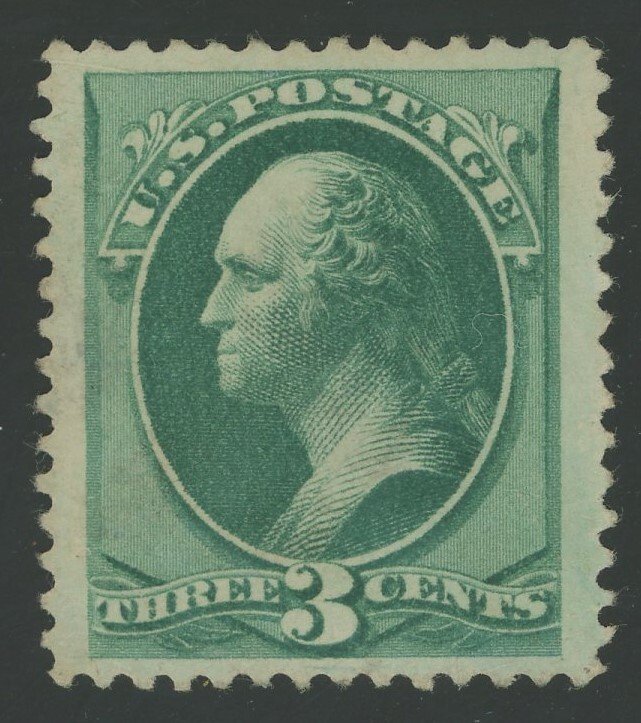 USA 184 - 3 cent Soft Porous - XF Used Jumbo with faint cancel