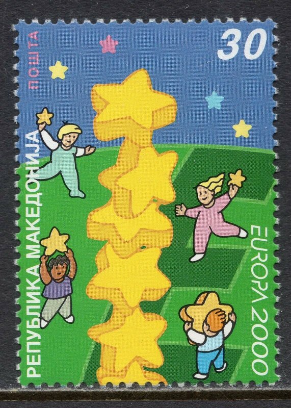 EUROPA 2000 - Macedonia - Children build star tower - MNH Set